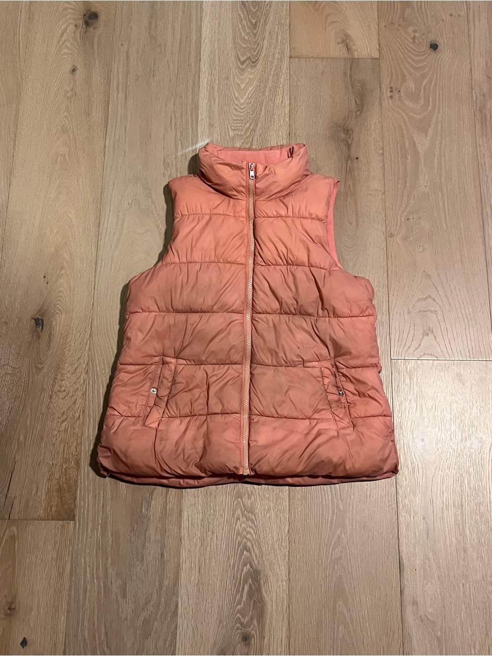 Vintage 2010s old navy Puffer Vest Pink Zip Lightweight